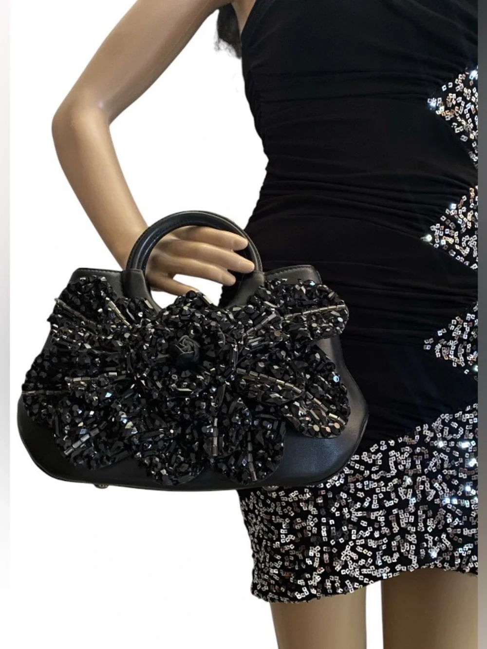 Anne Fontaine Scarlett star jet black with black crystals-limited Edition